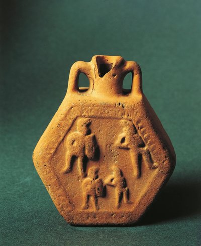 Hip-flask Representing Gladiators by Roman Roman