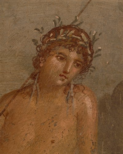 Italy, Campania Region, Naples Province, Pompei, House of Marco Lucrezio Frontone Fresco depicting Narcissus by pond by Roman Roman