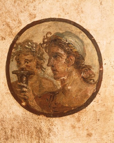 Detail of fresco depicting athletes, House of Loreio Tiburtino by Roman Roman