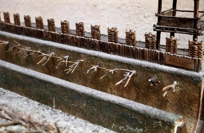 Siege and Battle of Alesia, September 52 BC, Detail Representing the Defense System Built by Caesar, Rome, Museo della Civilta Romana by Roman Roman