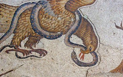 Mosaic depicting The Eagle and the Snake, Arasta Bazaar, Sultan Ahmet Mosque, Istanbul by Roman Roman