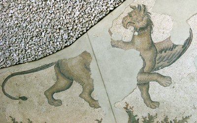 Mosaic depicting a Lion Griffon, Arasta Bazaar, Sultan Ahmet Mosque, Istanbul by Roman Roman