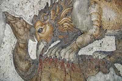 Mosaic depicting a Lion Griffon attacking a deer, Arasta Bazaar, Sultan Ahmet Mosque, Istanbul by Roman Roman
