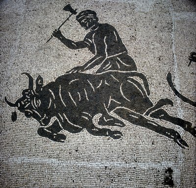 Mosaic Depicting a Scene of a Bull