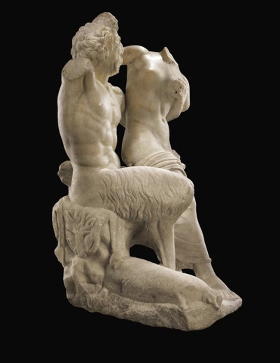 Pan and Hermaphrodite, c.1st century AD by Roman Roman