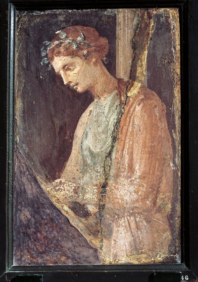 Profile Portrait of a Young Woman from Italy, Campania, Pompeii by Roman Roman
