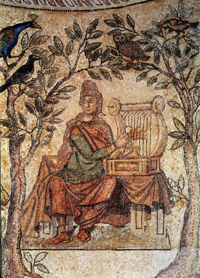 Roman Art: Orpheus Charming Birds by Roman Roman