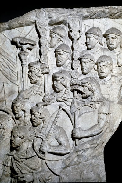 Warriors Carrying Vexillum (Roman Banners) by Roman Roman