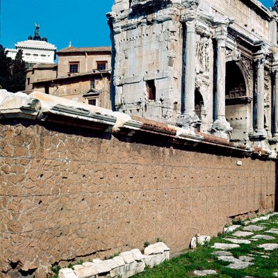 Roman Forum: View of the Rostra Where Meetings Were Held. Rome by Roman Roman