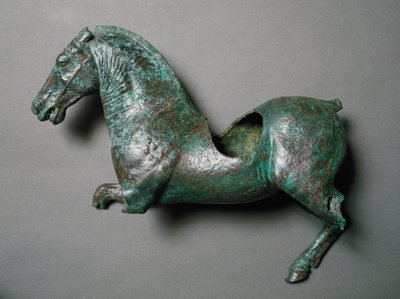 Roman art: horse galloping, Bronze sculpture from Cerro al Calvario by Roman Roman