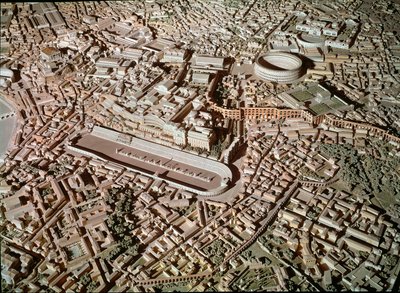 Model Depicting the City of Rome with Circus Maximus (detail) by Roman Roman