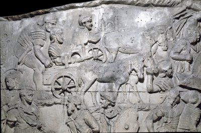 The Roman army in progress, Mould of 1862 reproducing the bas-reliefs of the column of Trajan by Roman Roman
