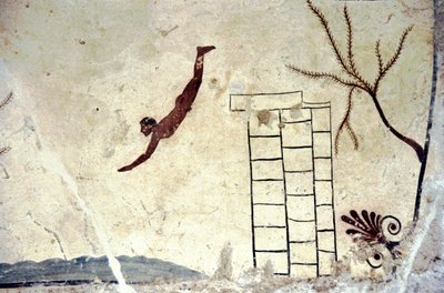 Roman Wall Painting of the Tomb Called the Diver by Roman Roman
