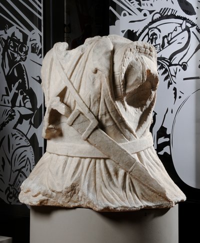 Sculpted Torso of a Cavalryman by Roman Roman