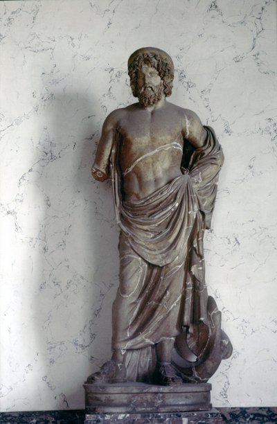 Statue of Aesculapus, god of medicine in the Roman religion. Louvre Museum, Paris by Roman Roman