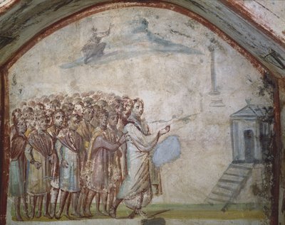 The Raising of Lazarus, Catacombs of Via Latina, Rome by Roman Roman