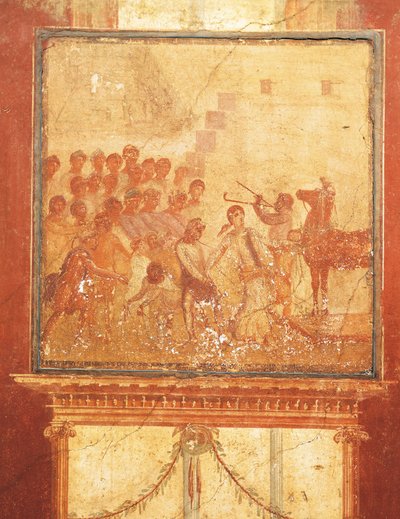 Trojan Horse, Fresco from House of Menander, Pompeii by Roman Roman