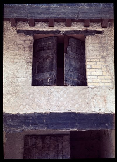 View of a carbonized window of a house of the porch of the decumanus maximus, 5th century BC-1st century AD by Roman Roman