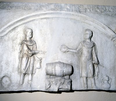 Wine Merchant Sign in Roman Times by Roman Roman