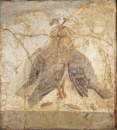 Still Life with Birds Hanging from a Nail by Roman master