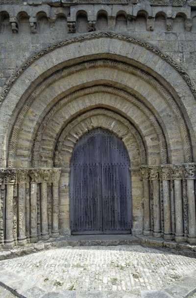12th century church with a pretty Poitevine façade (Romanesque style). Chaize-Giraud in Vendée (85) by Romanesque