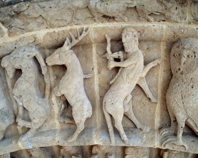 A Sagittarius (detail) by Romanesque