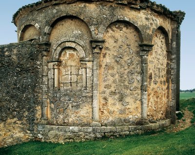 Apse Seen from the Outside, Church of St. Michael in Valdenebro, Soria, Castile and Leon, Spain by Romanesque