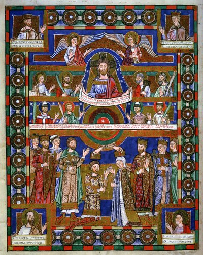 Coronation of Henry the Lion and his marriage to Matilda, from the Gospel of Henry the Lion by Romanesque