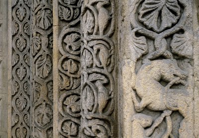 Decorative details of the facade of the Basilica, early 12th century by Romanesque