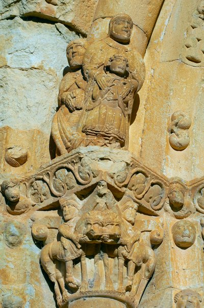 Façade of the Church of Saint Maria de Covet, Isona, Spain (detail) by Romanesque