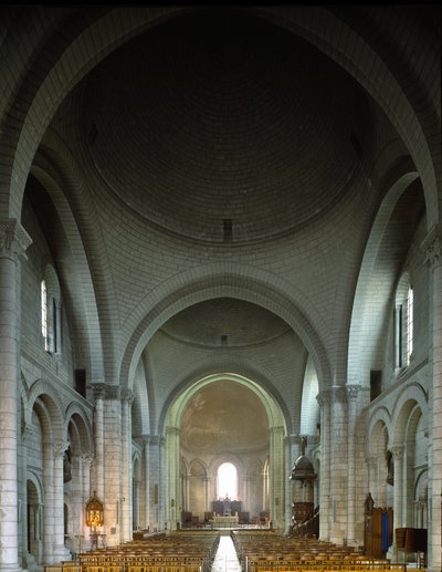 Internal View of the Cathedral Saint Pierre by Romanesque