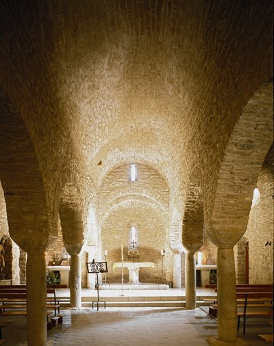 Internal View of the Abbey by Romanesque