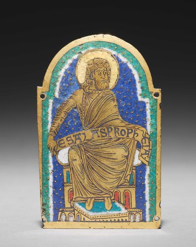Plaque: Seated Prophet from a Reliquary Shrine: Esais by Romanesque