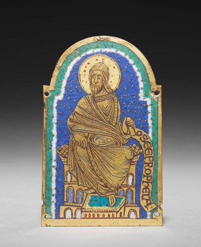 Plaque: Seated Prophet from a Reliquary Shrine: Osea (Hosea) by Romanesque