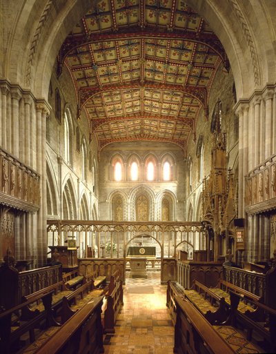 Romanesque Art: Internal View of the Church of Saint David by Romanesque