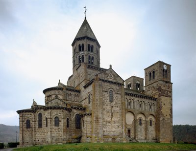 Romanesque Art: View of the Church of Saint-Nectaire by Romanesque