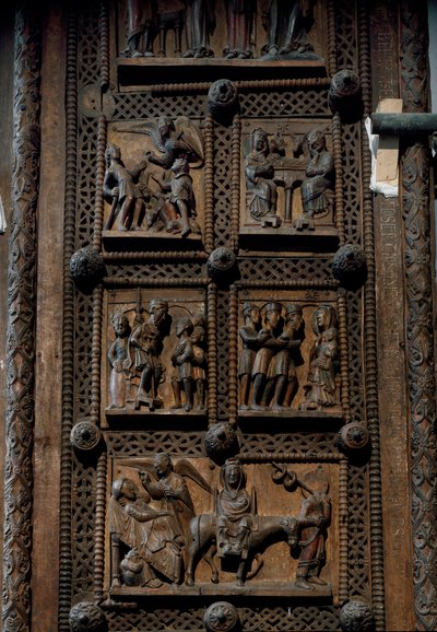 Wooden Door from the Church of St. Mary of the Capitol in Cologne by Romanesque