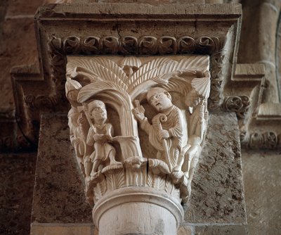 Saint Martin orders a hallowed tree to be felled by Romanesque