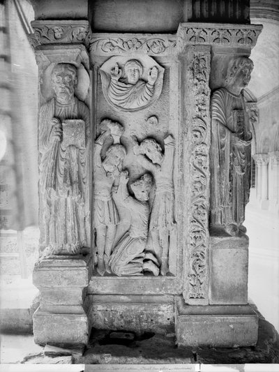 The Stoning of St. Stephen, from a Pillar in the Cloister by Romanesque