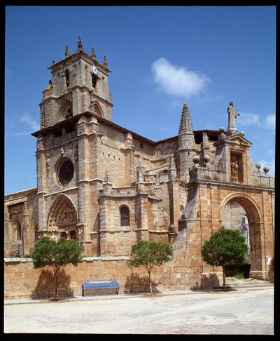 View of the church of Santa Maria la Real a Sasamon by Romanesque