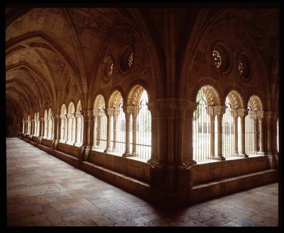 View of the cloister of the Cathedrale Sainte Thecle (Sainte-Thecle) in Tarragona by Romanesque