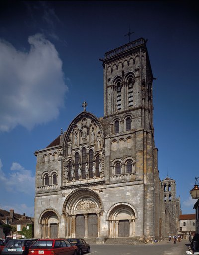 View of the Facade of the Basilica of Santa Maria Magdalene by Romanesque