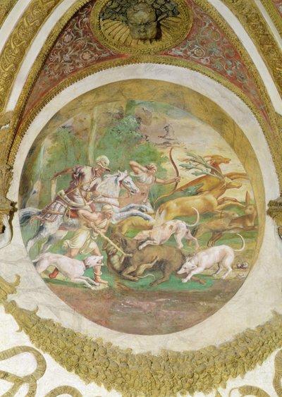 Chamber of the Winds, Deer and Wild Boar Hunt by Romano Giulio