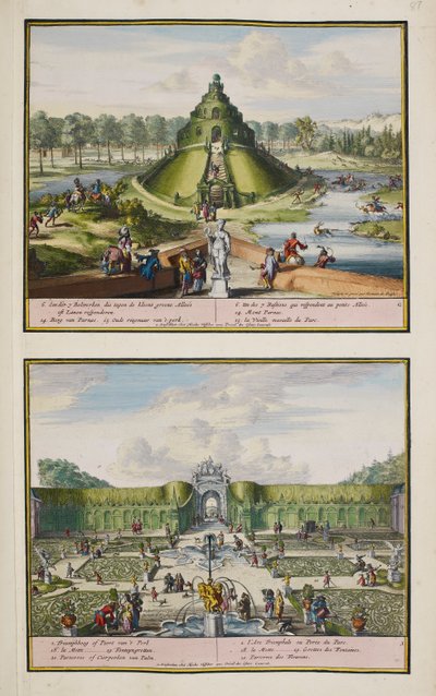 The Park at Enghien by Romeyn de (after) Hooghe