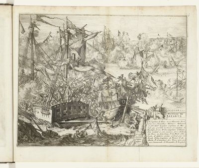 Battle of Lepanto, 1571 Victory of Lepanto (title on object) Wars of Flanders (series title) by Romeyn de Hooghe (attributed to)