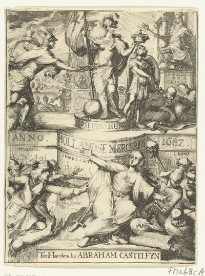 Title Page for the Dutch Mercury for the Year 1687 by Romeyn de Hooghe (attributed to)