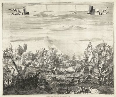 Naval Battle off Malaga, 1704 by Romeyn de Hooghe (attributed to)
