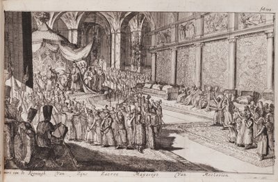 A Scene at the Royal Court of Tsar Alexis Mikhailovich by Romeyn de Hooghe