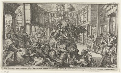 Allegory on the role of Nassau in the unity of the Republic by Romeyn de Hooghe