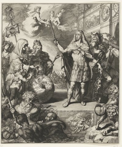 Allegorical Portrait of Charles II of Spain by Romeyn de Hooghe